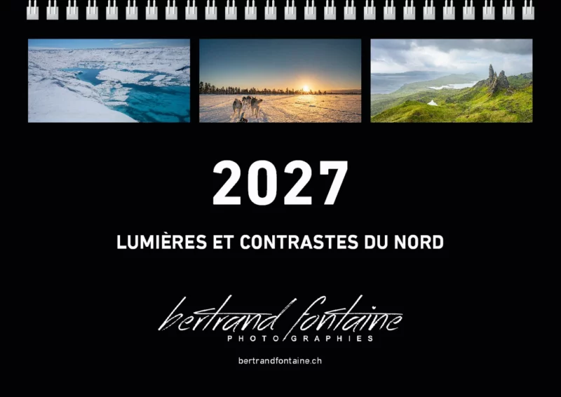 Calendrier de bureau 2027 "Lumières et contrastes du Nord"