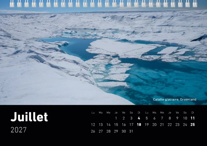 Calendrier de bureau 2027 "Lumières et contrastes du Nord"